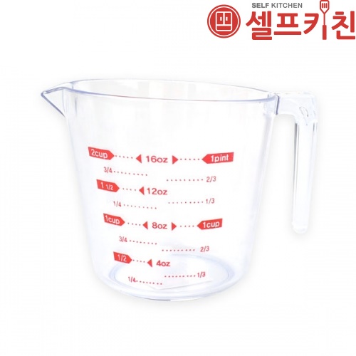 PC계량컵 칼라눈금 투명 쿠킹 계량 250ml 500ml 1L 2L 4L 투명계량컵